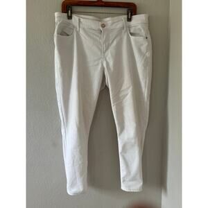 Women's Old Navy High Rise White Super Skinny Capri Jeans Size 14